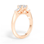 Kristin Asscher Cut Lab Grown Diamond 18Kt Rose Gold Engagement Ring - View 2