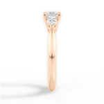 Kristin Asscher Cut Lab Grown Diamond 18Kt Rose Gold Engagement Ring - View 4