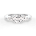 Kristin Asscher Cut Lab Grown Diamond Platinum Engagement Ring