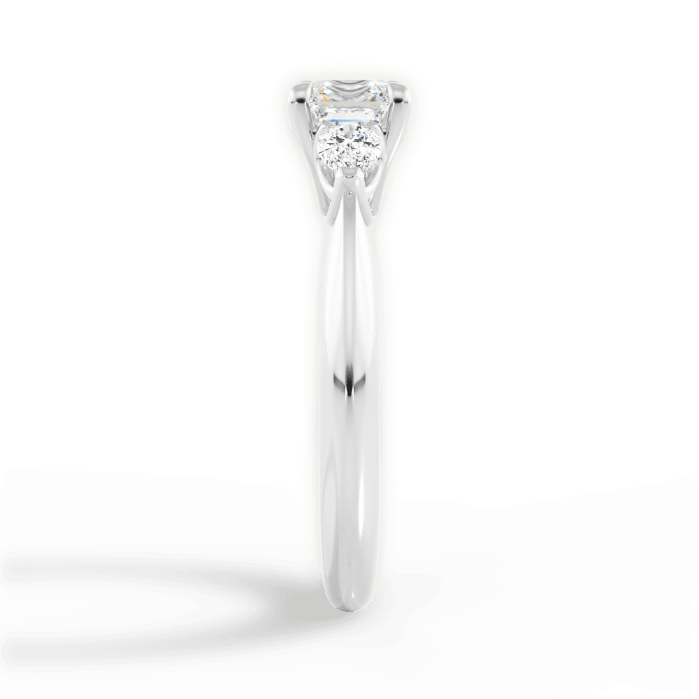 Kristin Asscher Cut Lab Grown Diamond Platinum Engagement Ring - View 2