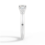 Kristin Asscher Cut Lab Grown Diamond 18Kt White Gold Engagement Ring - View 2