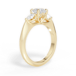 Kristin Asscher Cut Lab Grown Diamond 18Kt Yellow Gold Engagement Ring - View 3