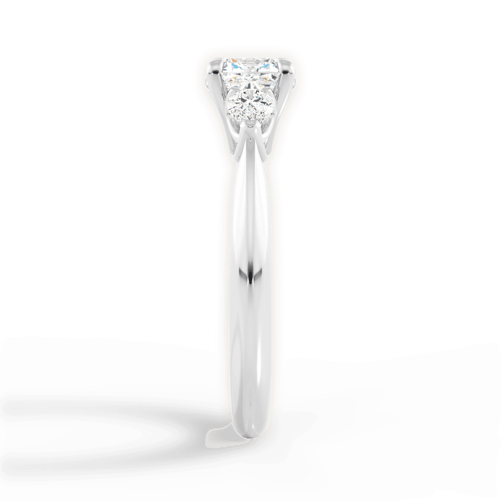 Kristin Cushion Cut Lab Grown Diamond Platinum Engagement Ring - View 3