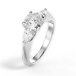 Kristin Cushion Cut Lab Grown Diamond 18Kt White Gold Engagement Ring - View 4