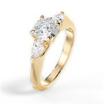 Kristin Cushion Cut Lab Grown Diamond 18Kt Yellow Gold Engagement Ring - View 3