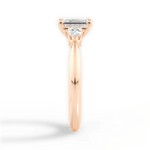 Kristin Emerald Cut Lab Grown Diamond 18Kt Rose Gold Engagement Ring - View 4