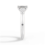 Kristin Emerald Cut Lab Grown Diamond 14Kt White Gold Engagement Ring - View 2