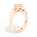 Kristin Heart Cut Lab Grown Diamond 18Kt Rose Gold Engagement Ring - View 4