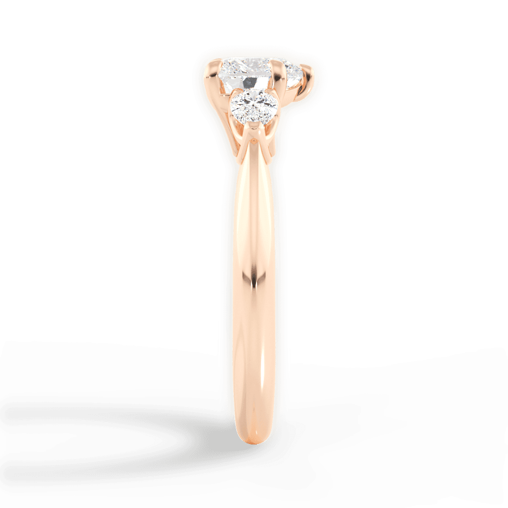 Kristin Heart Cut Lab Grown Diamond 18Kt Rose Gold Engagement Ring - View 2