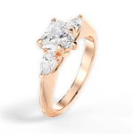 Kristin Heart Cut Lab Grown Diamond 18Kt Rose Gold Engagement Ring - View 3