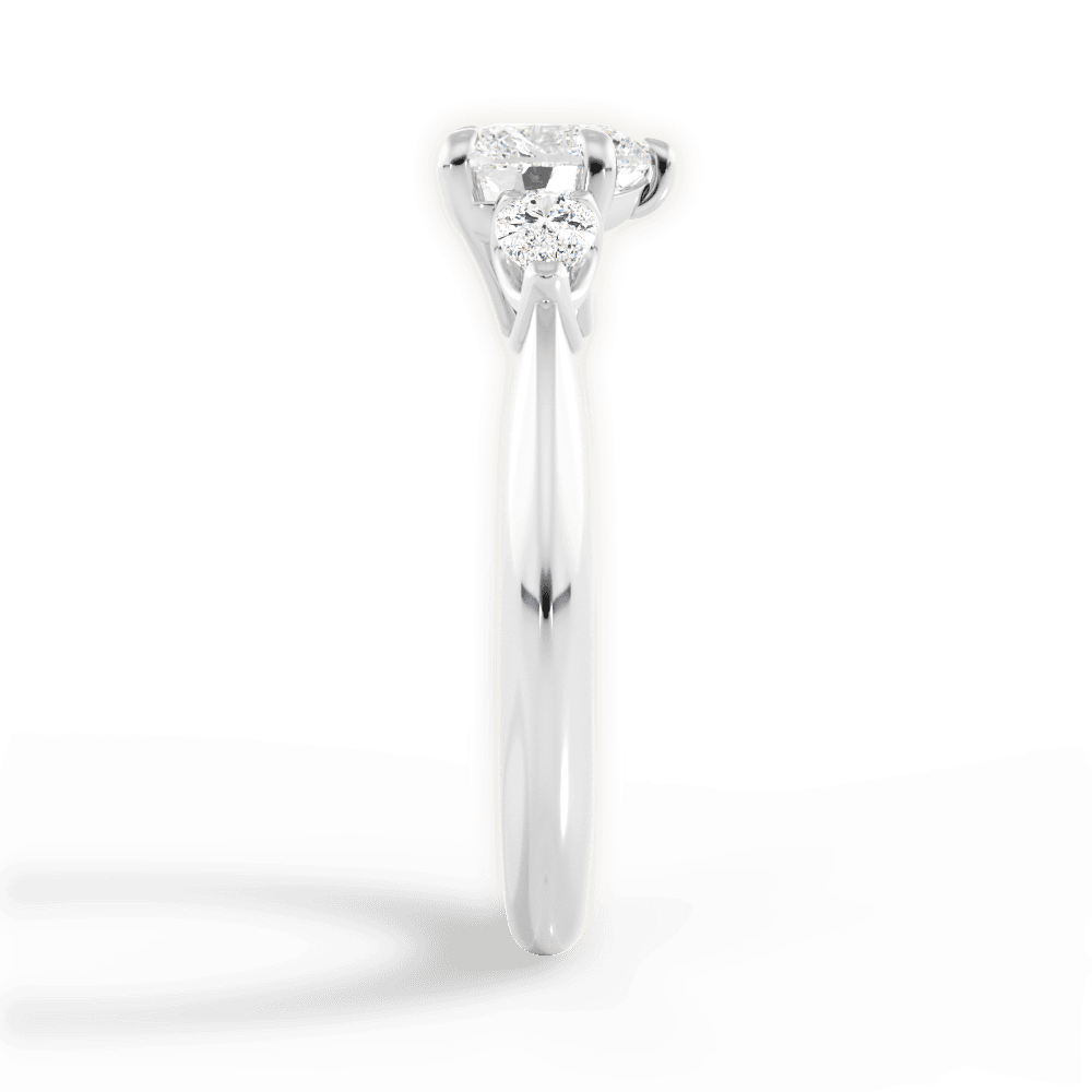 Kristin Heart Cut Lab Grown Diamond 18Kt White Gold Engagement Ring - View 2