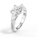 Kristin Heart Cut Lab Grown Diamond 14Kt White Gold Engagement Ring - View 4