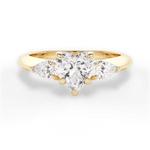 Kristin Heart Cut Lab Grown Diamond 18Kt Yellow Gold Engagement Ring