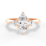 Kristin Marquise Cut Lab Grown Diamond 18Kt Rose Gold Engagement Ring