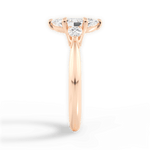 Kristin Marquise Cut Lab Grown Diamond 18Kt Rose Gold Engagement Ring - View 2