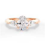 Kristin Oval Cut Lab Grown Diamond 18Kt Rose Gold Engagement Ring