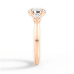 Kristin Oval Cut Lab Grown Diamond 18Kt Rose Gold Engagement Ring - View 3