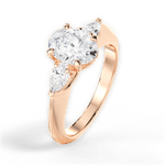 Kristin Oval Cut Lab Grown Diamond 18Kt Rose Gold Engagement Ring - View 2