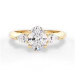 Kristin Oval Cut Lab Grown Diamond 18Kt Yellow Gold Engagement Ring