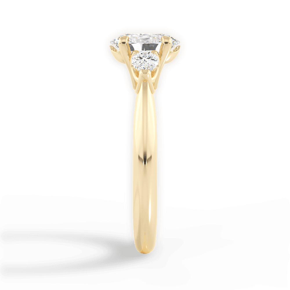 Kristin Oval Cut Lab Grown Diamond 18Kt Yellow Gold Engagement Ring - View 2