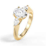 Kristin Oval Cut Lab Grown Diamond 18Kt Yellow Gold Engagement Ring - View 3