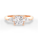 Kristin Princess Cut Lab Grown Diamond 18Kt Rose Gold Engagement Ring
