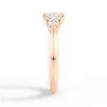 Kristin Princess Cut Lab Grown Diamond 18Kt Rose Gold Engagement Ring - View 4