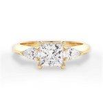Kristin Princess Cut Lab Grown Diamond 18Kt Yellow Gold Engagement Ring