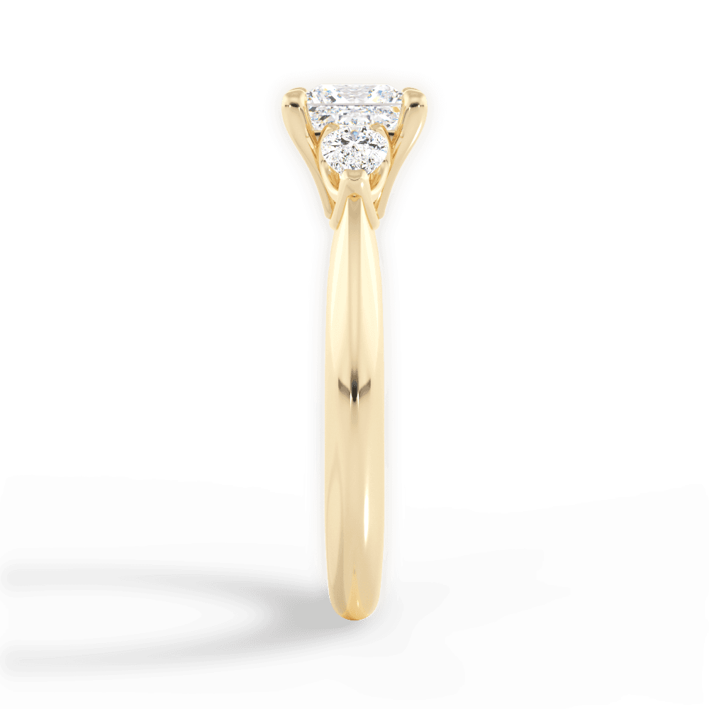 Kristin Princess Cut Lab Grown Diamond 18Kt Yellow Gold Engagement Ring - View 4