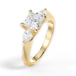 Kristin Princess Cut Lab Grown Diamond 18Kt Yellow Gold Engagement Ring - View 3
