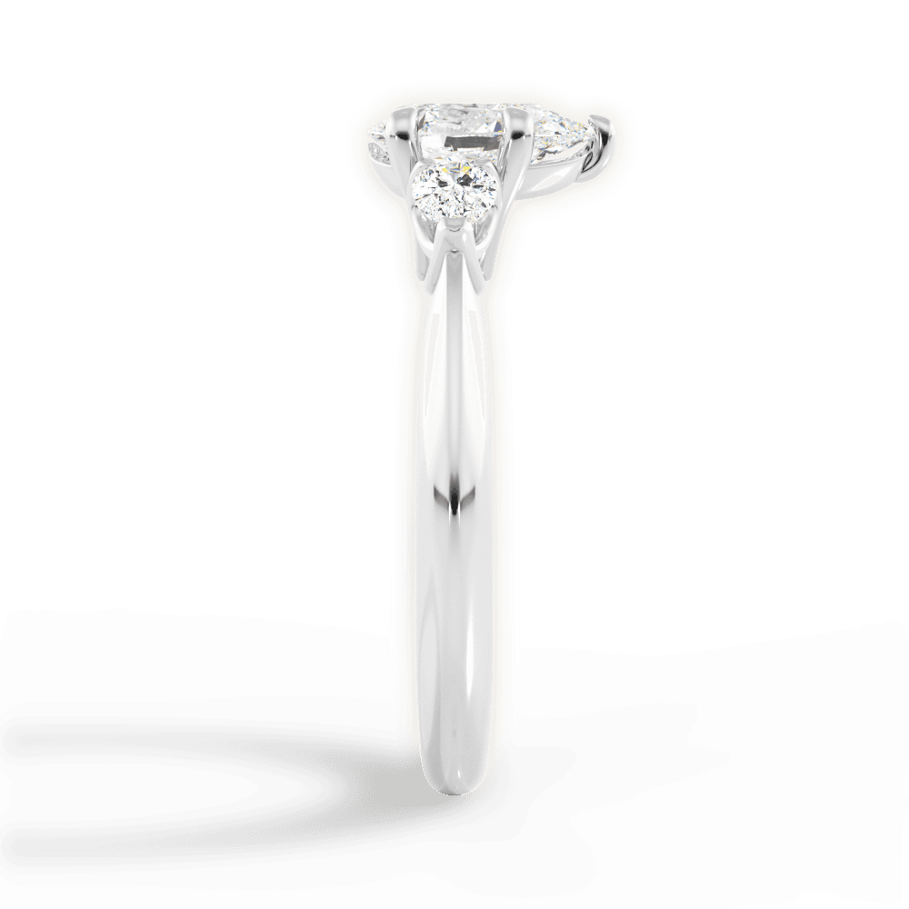 Kristin Pear Cut Lab Grown Diamond 14Kt White Gold Engagement Ring - View 2