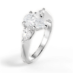 Kristin Pear Cut Lab Grown Diamond 18Kt White Gold Engagement Ring - View 4