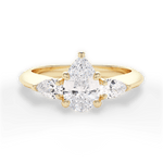 Kristin Pear Cut Lab Grown Diamond 18Kt Yellow Gold Engagement Ring