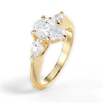 Kristin Pear Cut Lab Grown Diamond 18Kt Yellow Gold Engagement Ring - View 3