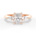 Kristin Radiant Cut Lab Grown Diamond 18Kt Rose Gold Engagement Ring