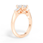 Kristin Radiant Cut Lab Grown Diamond 18Kt Rose Gold Engagement Ring - View 2