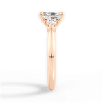 Kristin Radiant Cut Lab Grown Diamond 18Kt Rose Gold Engagement Ring - View 3