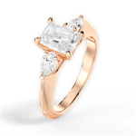 Kristin Radiant Cut Lab Grown Diamond 18Kt Rose Gold Engagement Ring - View 4
