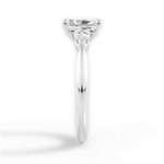 Kristin Radiant Cut Lab Grown Diamond 14Kt White Gold Engagement Ring - View 3