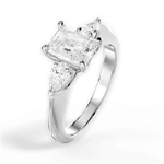 Kristin Radiant Cut Lab Grown Diamond 14Kt White Gold Engagement Ring - View 4