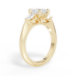 Kristin Radiant Cut Lab Grown Diamond 18Kt Yellow Gold Engagement Ring - View 3