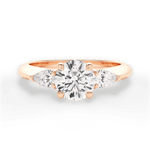 Kristin Round Cut Lab Grown Diamond 18Kt Rose Gold Engagement Ring