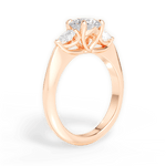 Kristin Round Cut Lab Grown Diamond 18Kt Rose Gold Engagement Ring - View 3
