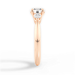 Kristin Round Cut Lab Grown Diamond 18Kt Rose Gold Engagement Ring - View 4