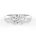 Kristin Round Cut Lab Grown Diamond 18Kt White Gold Engagement Ring