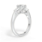 Kristin Round Cut Lab Grown Diamond Platinum Engagement Ring - View 4