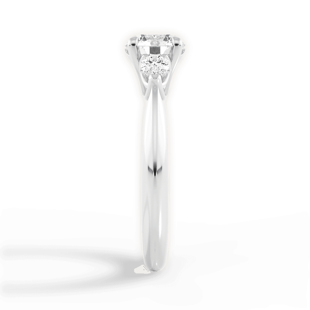 Kristin Round Cut Lab Grown Diamond Platinum Engagement Ring - View 2