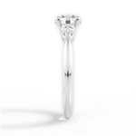 Kristin Round Cut Lab Grown Diamond Platinum Engagement Ring - View 2