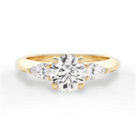 Kristin Round Cut Lab Grown Diamond 18Kt Yellow Gold Engagement Ring