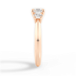 Kaitlin Asscher Cut Lab Grown Diamond 18Kt Rose Gold Engagement Ring - View 2